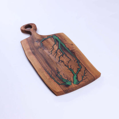 Ком №0206 — орехова дъска с епоксидна смола